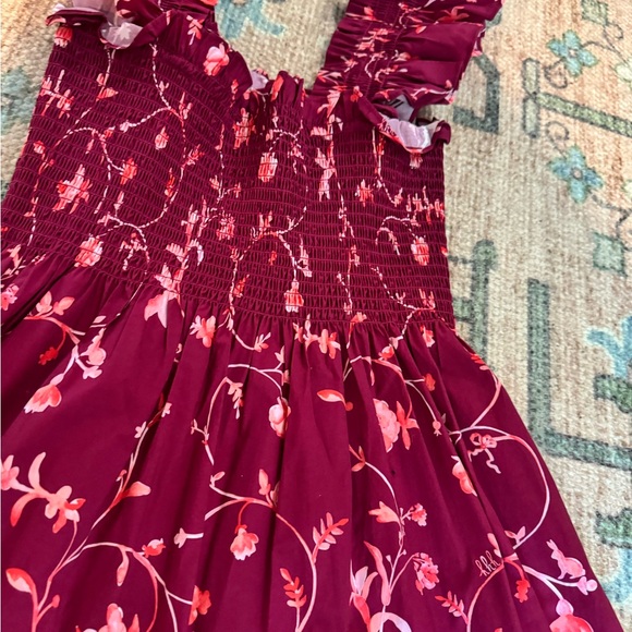 Hill House Home Ellie Nap Dress in Botanical Burgundy | Size XS - Picture 6 of 6